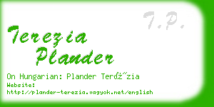 terezia plander business card